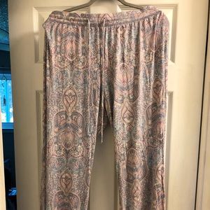 Pastel paisley print pants